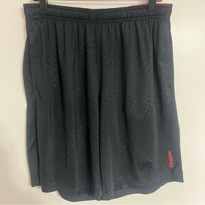 Men’s Reebok Play Dry Drawstring Waist Polka Dot Size Large Black & Orange